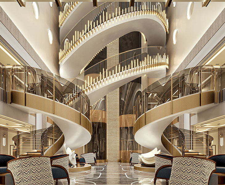 seven seas prestige ship atrium