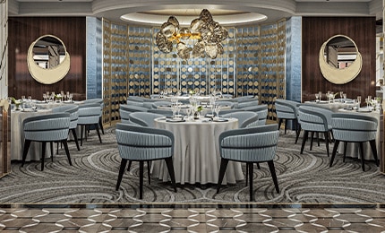 compass rose rendering aboard seven seas prestige cruise ship