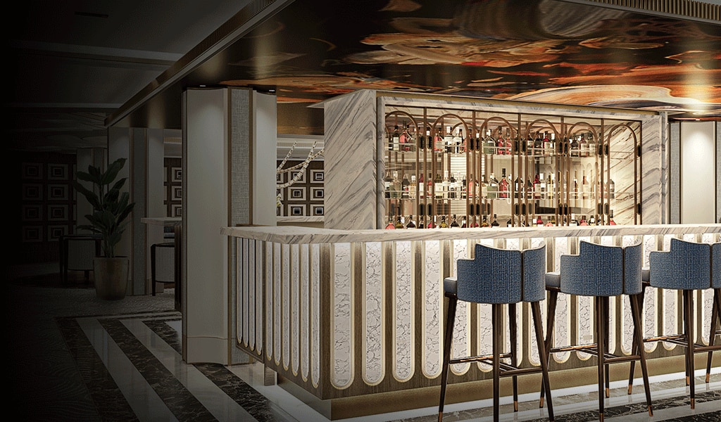 galileos bar rendering aboard seven seas prestige cruise ship