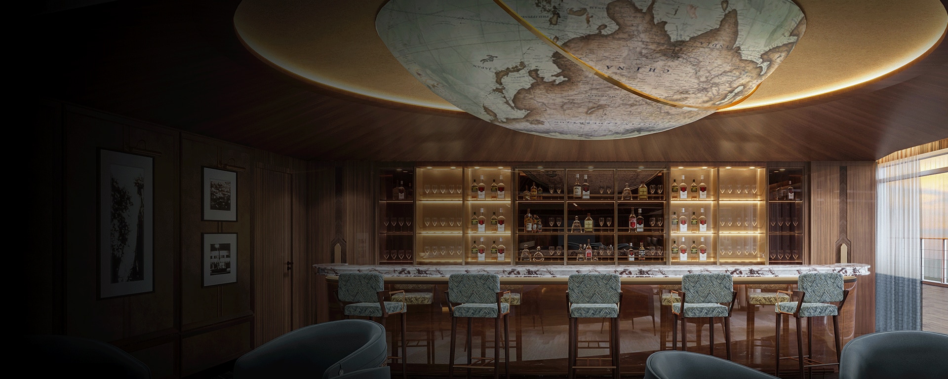 meridian lounge rendering aboard seven seas prestige cruise ship