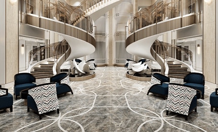 starlight atrium rendering aboard seven seas prestige cruise ship