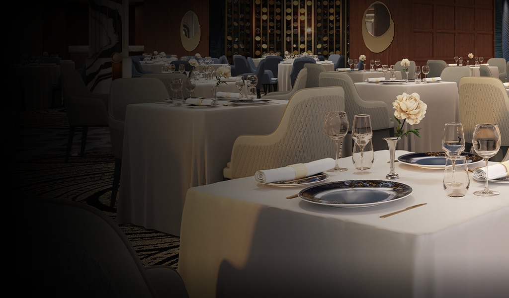 compass rose rendering aboard seven seas prestige cruise ship