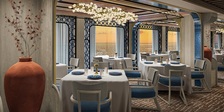 Azure Mediterranean Restaurant aboard Seven Seas Prestige