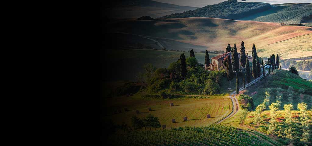 vistas de la vegetación y el terreno montañoso de la Toscana