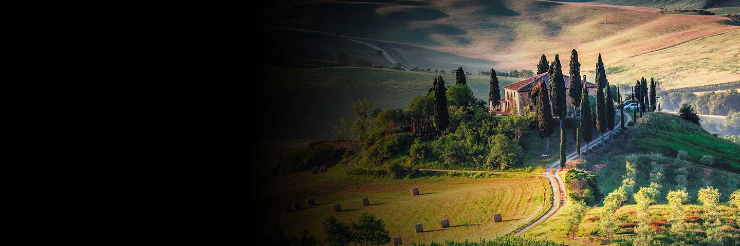 vistas de la vegetación y el terreno montañoso de la Toscana