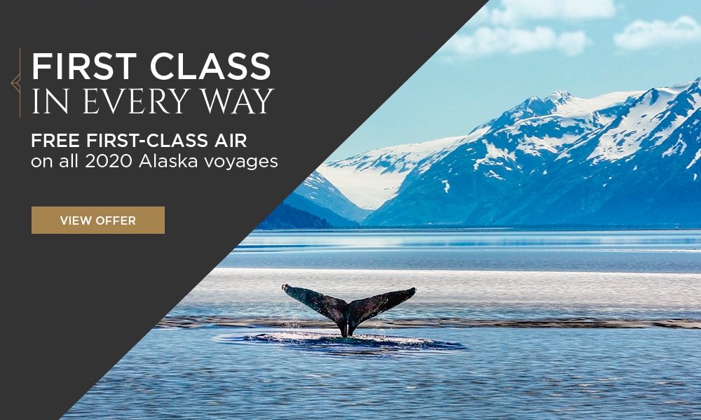 FREE First-Class Air on Alaska Voyages