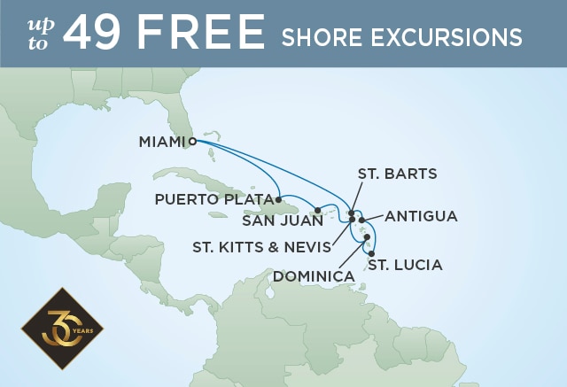 Serene Caribbean Sea 11 Nights Departs Jan 13 22 Seven Seas Splendor Regent Seven Seas Cruises